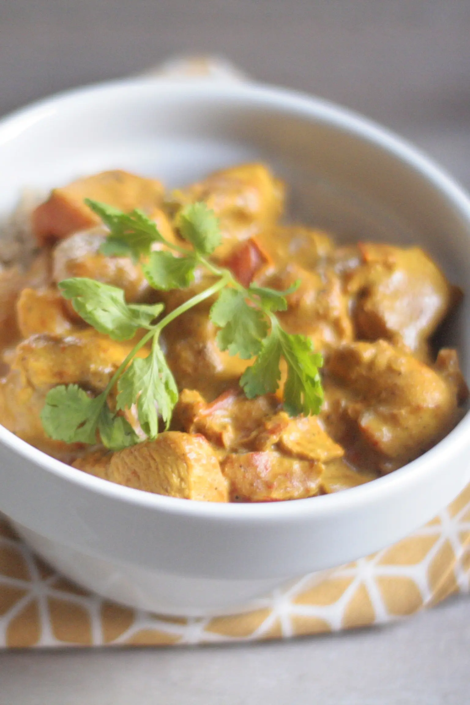 poulet au curry et lait de coco